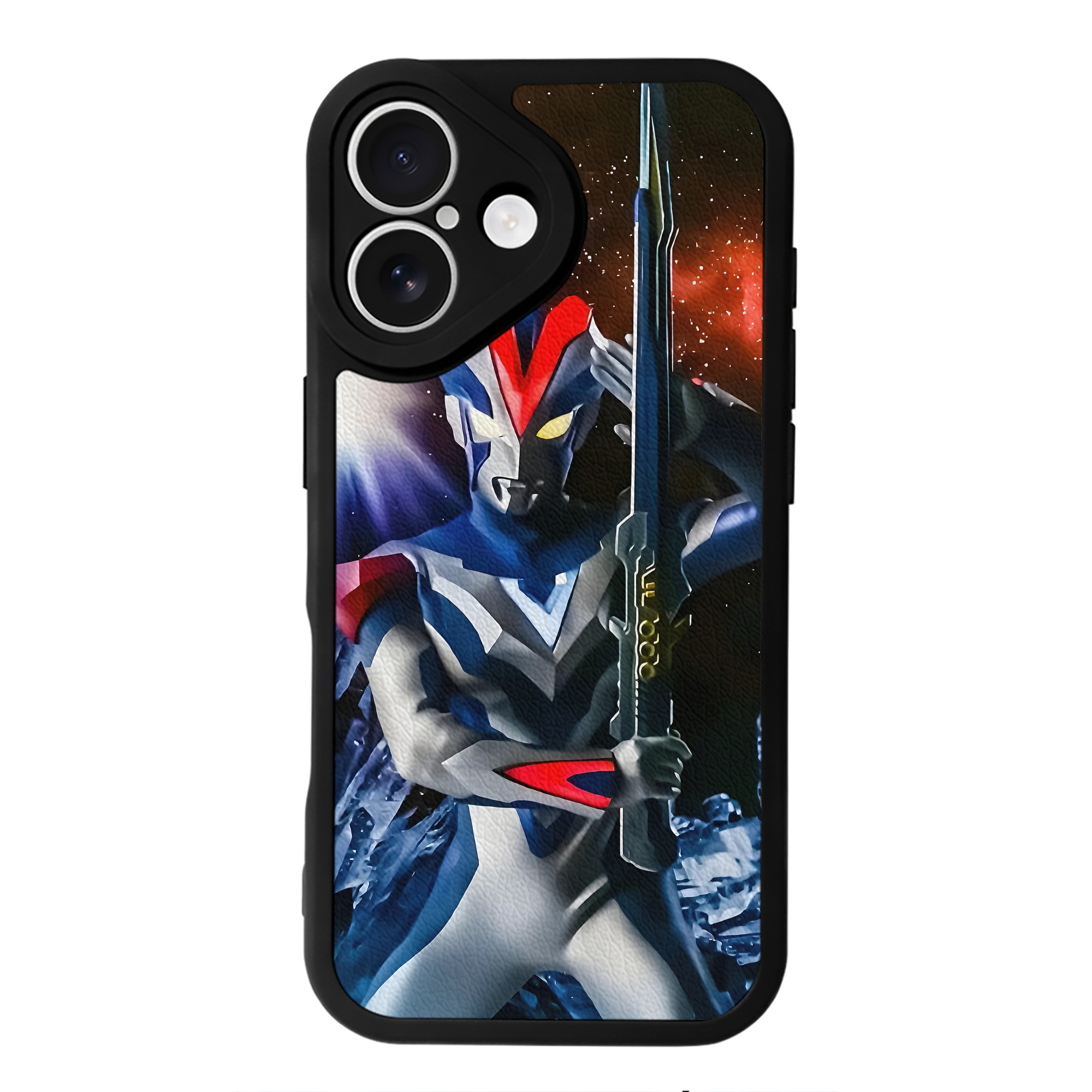 （画像用） ウルトラマン Ultraman 【iPhone 16シリーズ対応】シリコンスマホケース（レザー調） 材質：シリコン